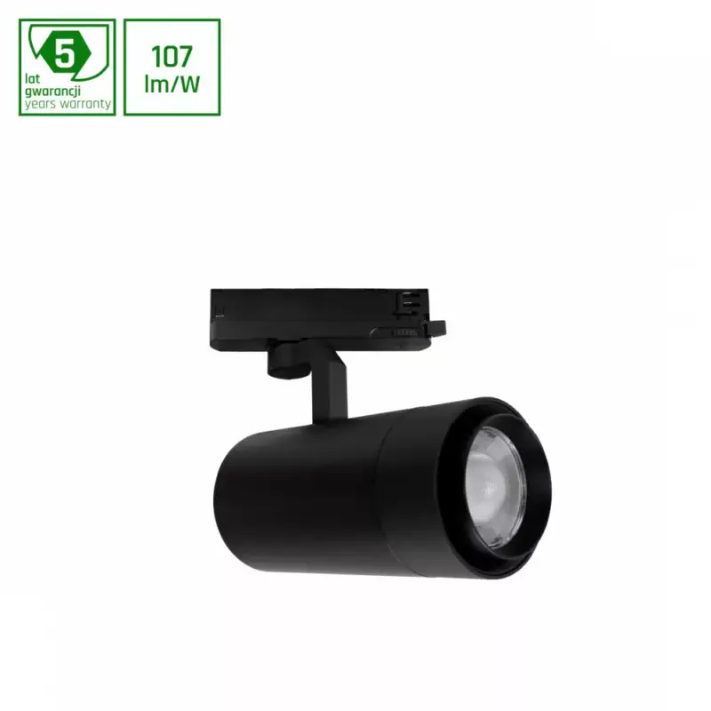 PAVA 2 háromfázisú sínes lámpa, 19/42W, 20/45°, CRI 90, Fekete SLI033031WW_PW SpectrumLED Expressz szállítás