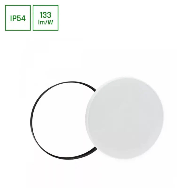 Azonnal elérhető NYMPHEA Fekete & Fehér RINGS 40W CW 230V 115deg IP54 FI485x70 Fehér / Fekete ROUND WITH SENSOR SLI031037CW_PW_CZUJNIK SpectrumLED