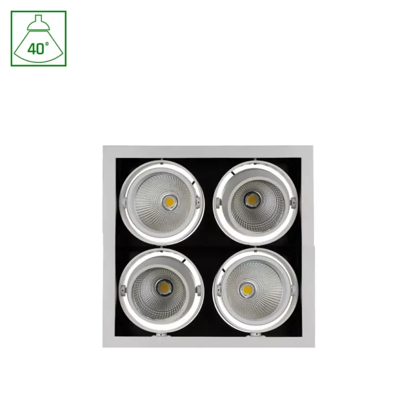 MODERN-DAY 4X1LED COB CITIZEN40DEG 230V 4X27W IP20 WW DOWNLIGHT SQUARE SLI015013WW_230V SpectrumLED Nézd meg most