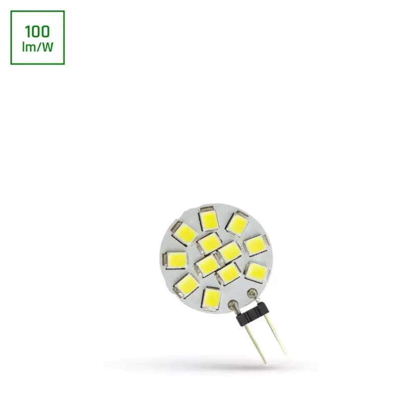 G4 LED-fényforrás 12 V, 1.2 W, Hideg fehér CW 6000K 120lm, WOJ13785_CW SpectrumLED Legkelendőbb