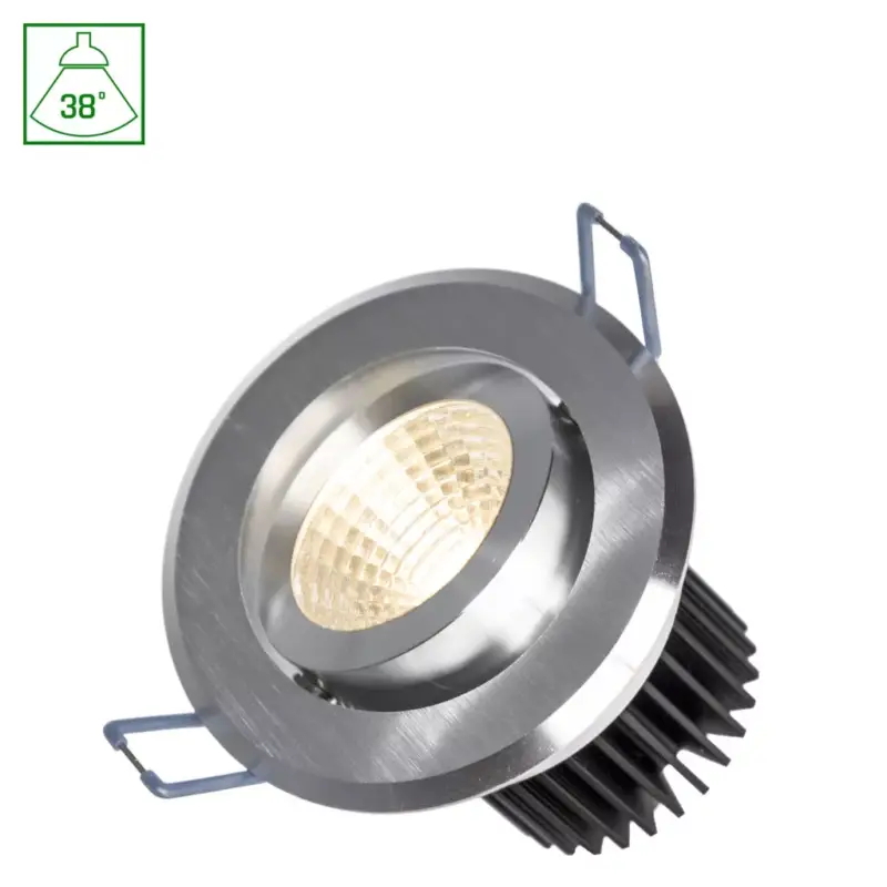 FIALE II 6W COB 38DEG 230V CW LED SPOT BRUSHED ALUMINIUM RING SLI021030CW SpectrumLED Bestseller