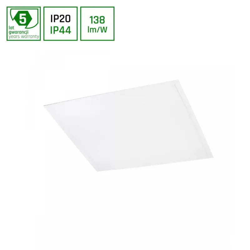 Legnépszerűbb ALGINE LED-panel, 40 W, IP20/IP44, 600x600 mm, Természetes fehér, 5 év garancia SLI035056NW_PW_IP44 SpectrumLED