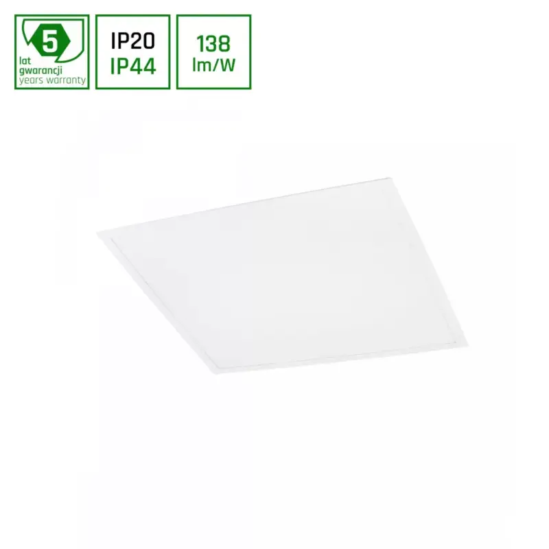 Expressz kézbesítés ALGINE LED-panel, 40 W, IP20/IP44, 600x600 mm, Hideg fehér, 5 év garancia SLI035065CW_PW_IP44 SpectrumLED