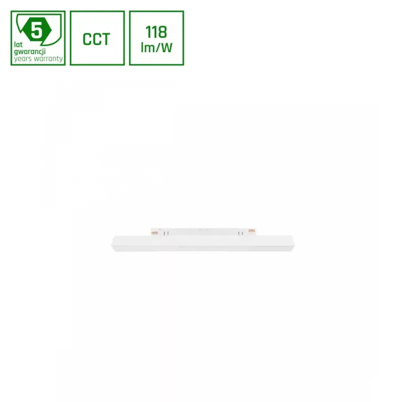 Biztonságos fizetés SYSTEM SHIFT CCT- LINE S TRACK LIGHT 304X23X42MM 8W 100DEG WHITE CCT SWITCH 5Y WARRANTY WLD40037_CCT SpectrumLED