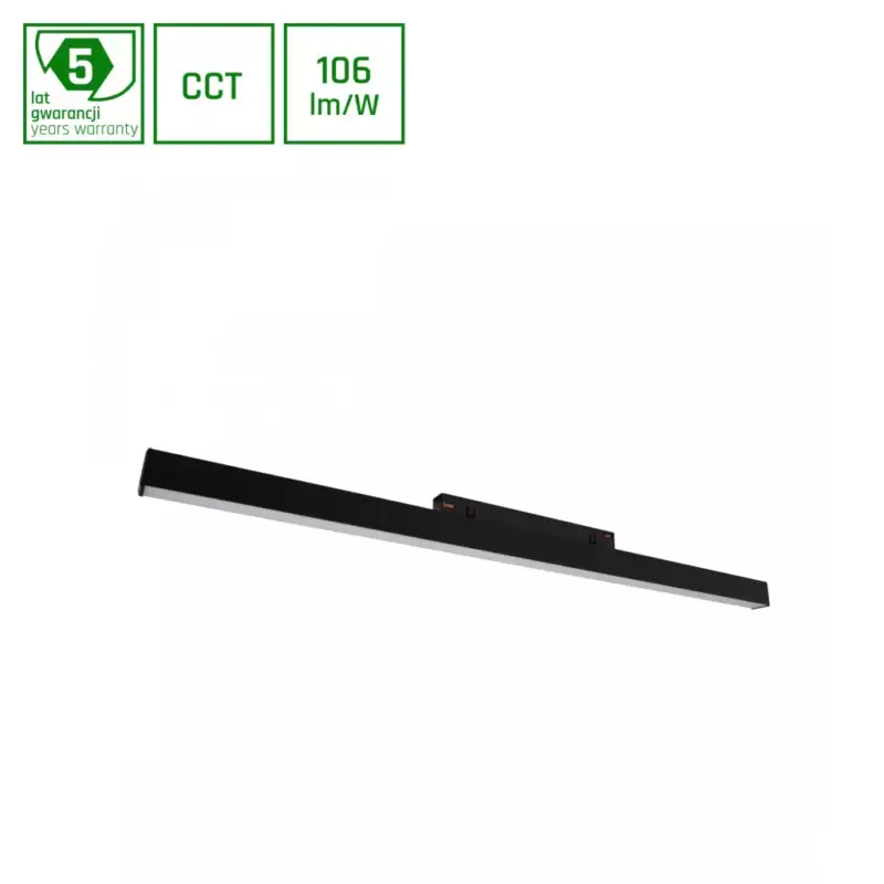 Csak ma SYSTEM SHIFT CCT- LINE M LINEAR FIXTURE 602X23X42MM 17W 100DEG BLACK CCT SWITCH 5YW WLD40009_CCT_2F SpectrumLED