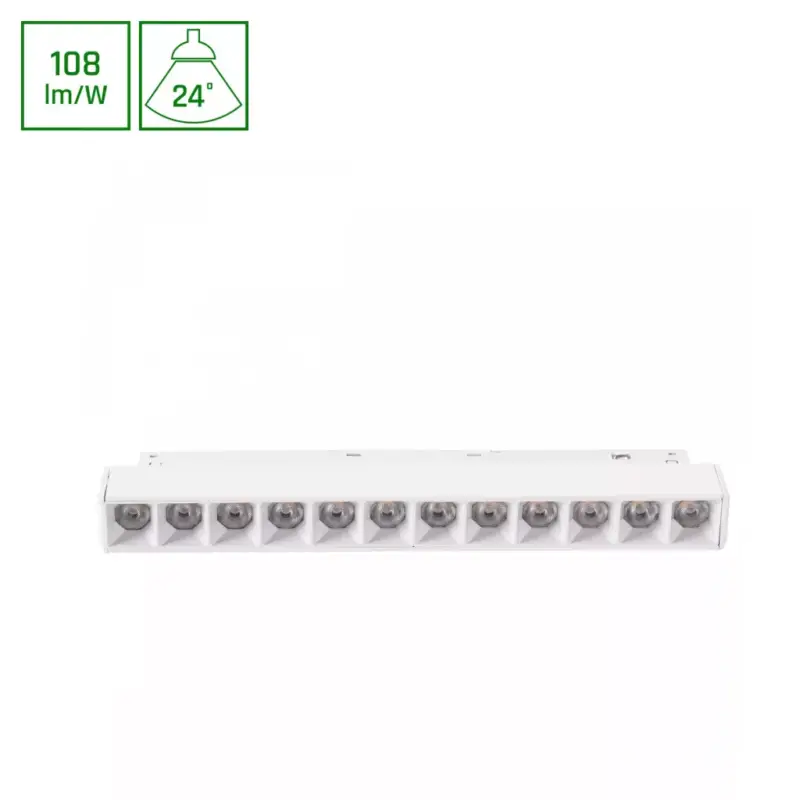 Korlátozott ajánlat SYSTEM SHIFT BASIC - GRID S LINEAR LUMINAIRE 220MM 12W 4000K WHITE WLD70045NW SpectrumLED