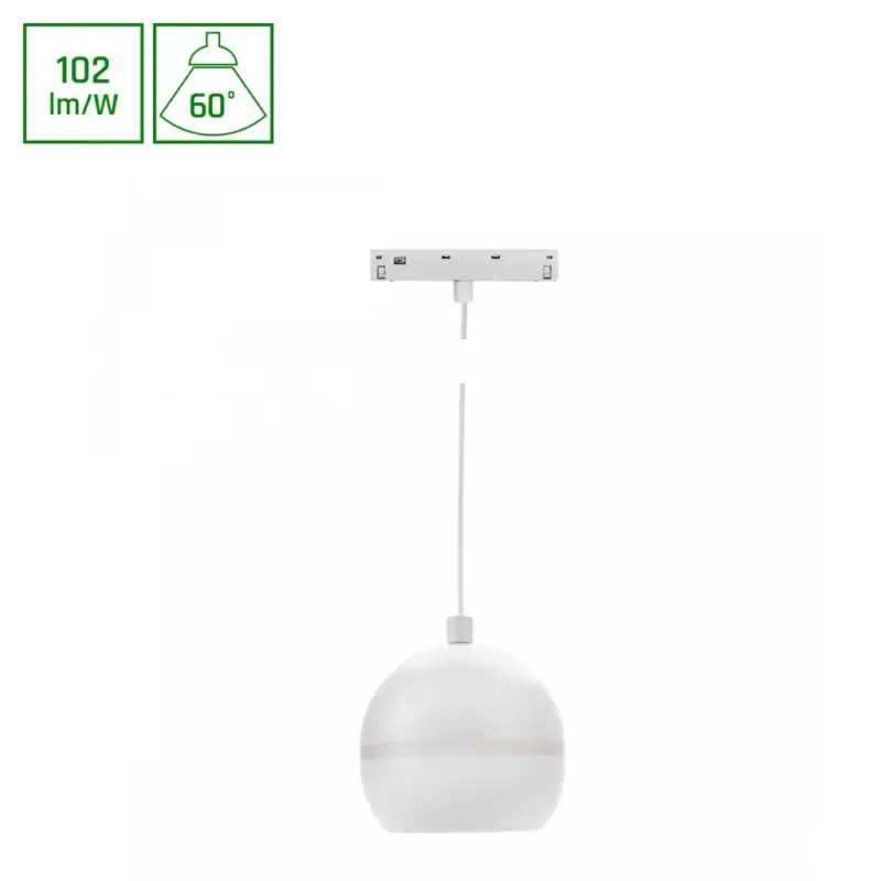 SYSTEM SHIFT BASIC - GLOBE P RING BALL LUMINAIRE SUSPENDED 90MM 10W 2700K WHITE WLD70049WW SpectrumLED Azonnal elérhető