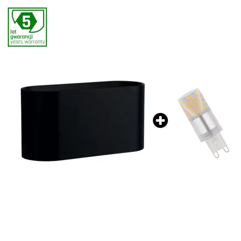 Kihagyhatatlan ajánlat Set 5y warranty - SQUALLA G9 black + LED G9 4W CW SLIP006010_WOJ14435 SpectrumLED