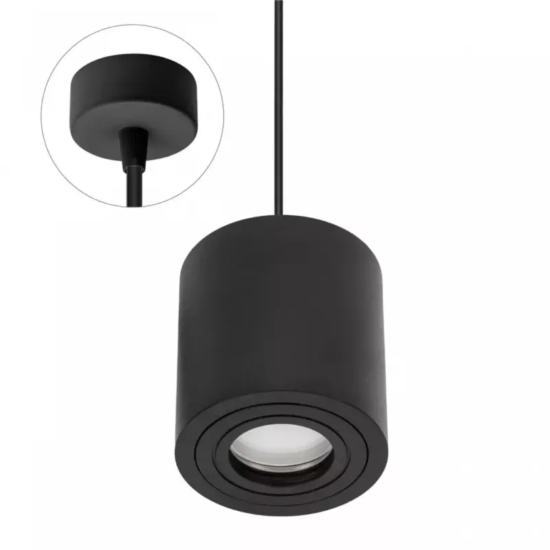 CHLOE GU10 SURFACE MOUNTED GU10 250V IP65 90x97mm BLACK round fixed, round base SLIP005034_ZWIS SpectrumLED Gyors szállítás