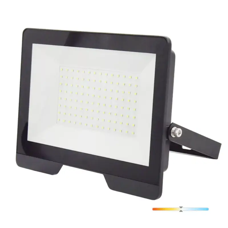 MH LED-reflektor, 110°, IP65, 100 W, Természetes fehér, fekete Kiárusítás
