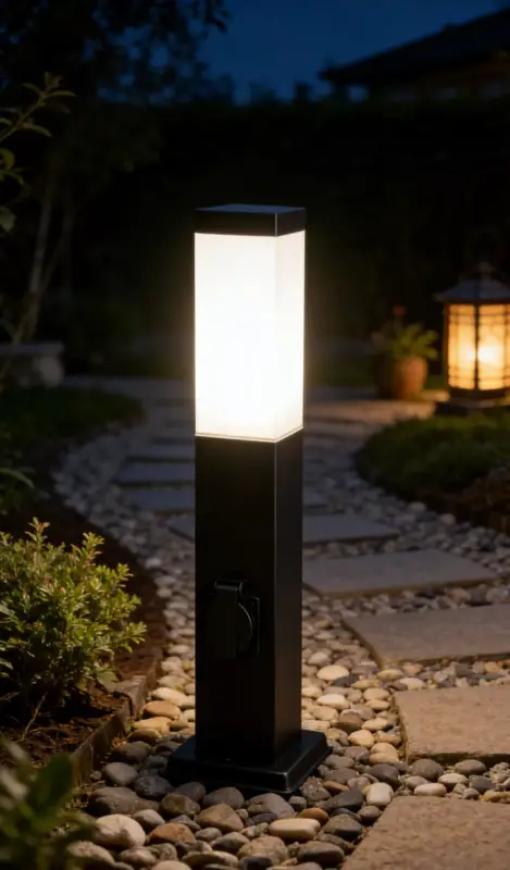 Garden post CUBE square black E27 80cm LITE Legjobb ár