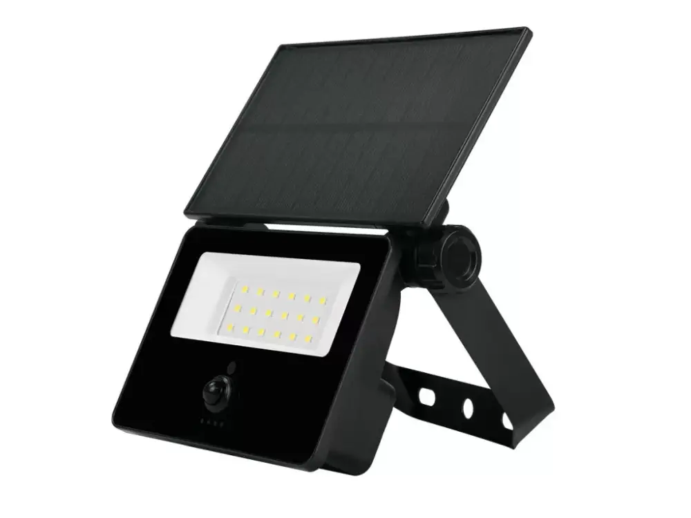 Nézd meg most Solar floodlight FLOWLITE 4000K 3W 300lm PIR IP65 black LITE