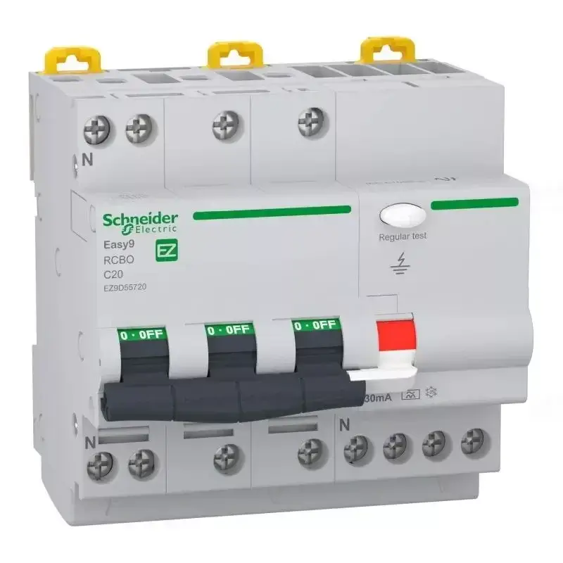 EASY9 PRO Áramvédős kismegszakító, A osztály, 3P-N, C, 20A, 30mA Fí-relé EZ9D55720 Schneider Utolsó esély