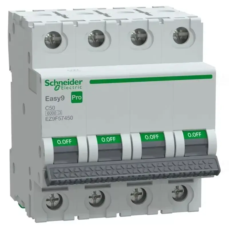 Ne maradj le EASY9 PRO Kismegszakító, 4P, C, 50A 4 pólusú EZ9F57450 Schneider