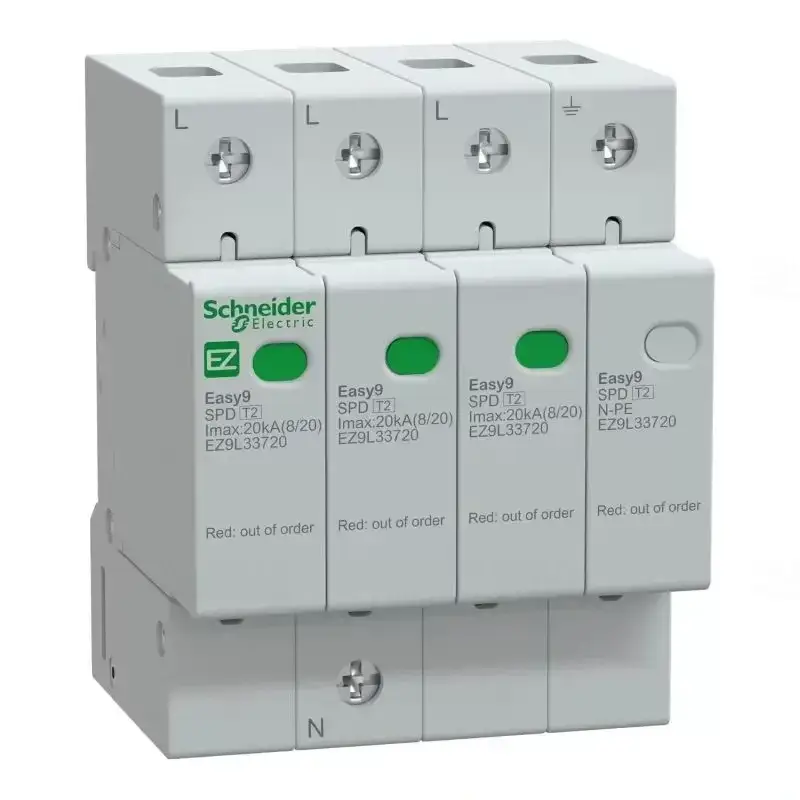 EASY9 PRO Túlfeszültség-korlátozó, T2, 20kA, 3P-N EZ9L33720 Schneider Biztonságos fizetés
