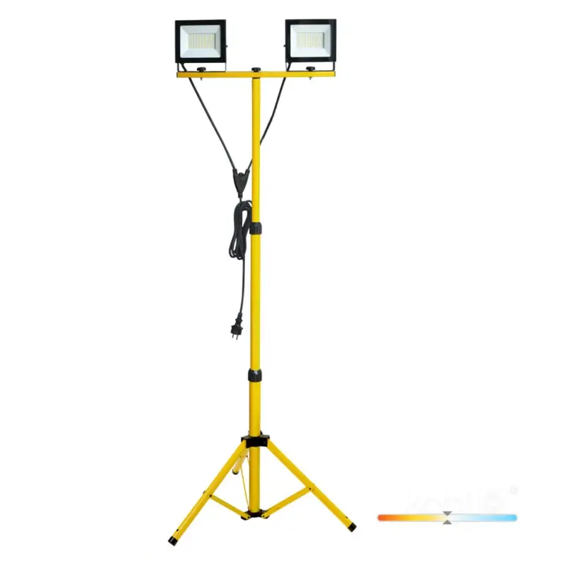 Árcsökkenés TIGRA TRIPOD LED-reflektor, 110°, IP54, 100 W, Természetes fehér, fekete