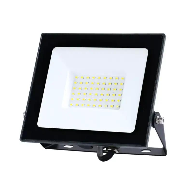 Árengedmény MH LED-reflektor, 120°, IP65, 50 W, Hideg fehér, fekete