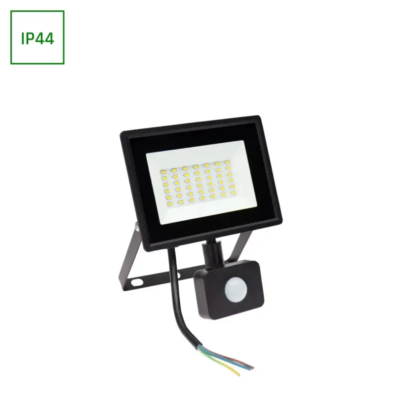 Azonnali szállítás NOCTIS LUX 3 FLOODLIGHT 30W NW 230V IP44 150X190X53MM BLACK WITH PIR SENSOR