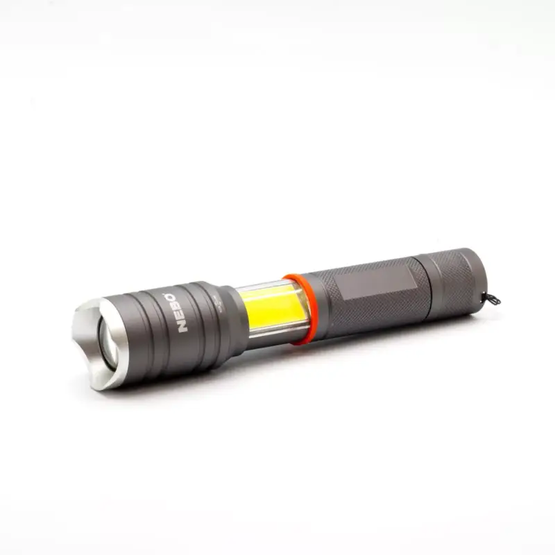 NEBO NEB-6746-G TAC SLYDE zseblámpa, 300 lumen, zoom, alumínium burkolat, IPX4, 5 féle üzemmód, elemes működés Legkelendőbb