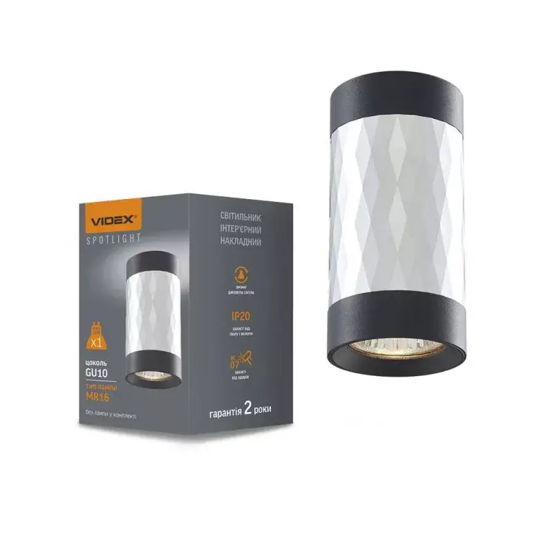 Kedvezményes ár Ceiling spotlight luminaire VIDEX-GU10-TREVOR-BW