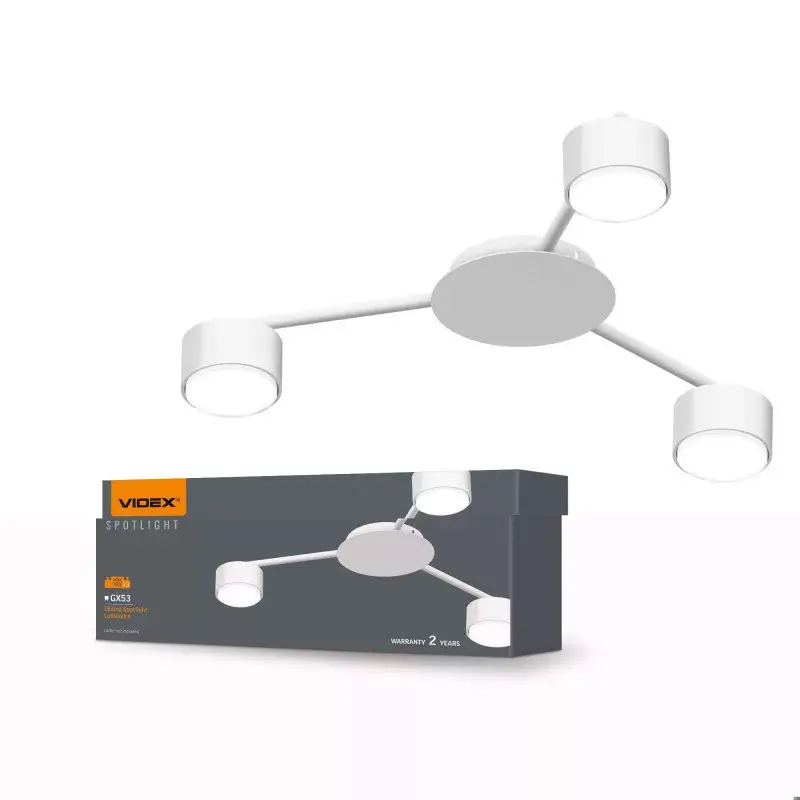 Ajánlat Ceiling spotlight luminaire VIDEX for 3xGX53 lamp VL-SPF20B-W