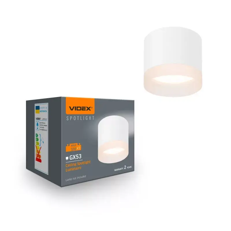 Ceiling spotlight luminaire VIDEX for GX53 lamp VL-SPF25A-W Akciós ár