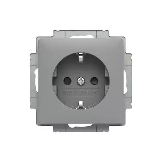 ABB Dugalj SCHUKO/földelt gyermekvédelem nélkül,Zoni, szürke 6620T-A08337 241, 2CHT208337A4241 Vedd meg most